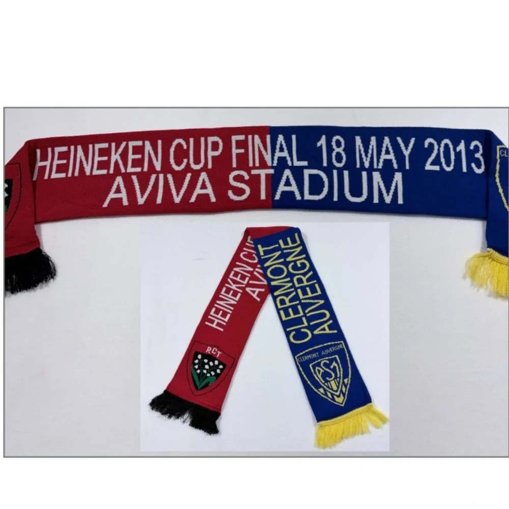 RUGBY Heineken Cup FINAL 2013 SCARF Clermont Auvergne Aviva Stadium Ireland Fan